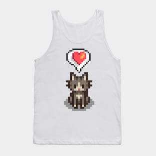 Stardew Valley Happy Grey Cat Tank Top